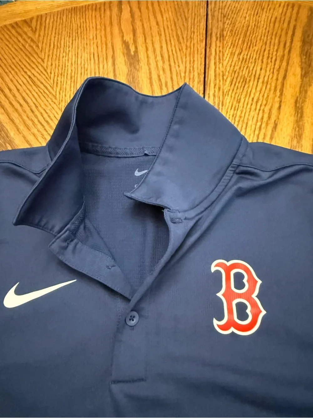 Nike Men’s Navy Polo with Red Boston 'B' Logo